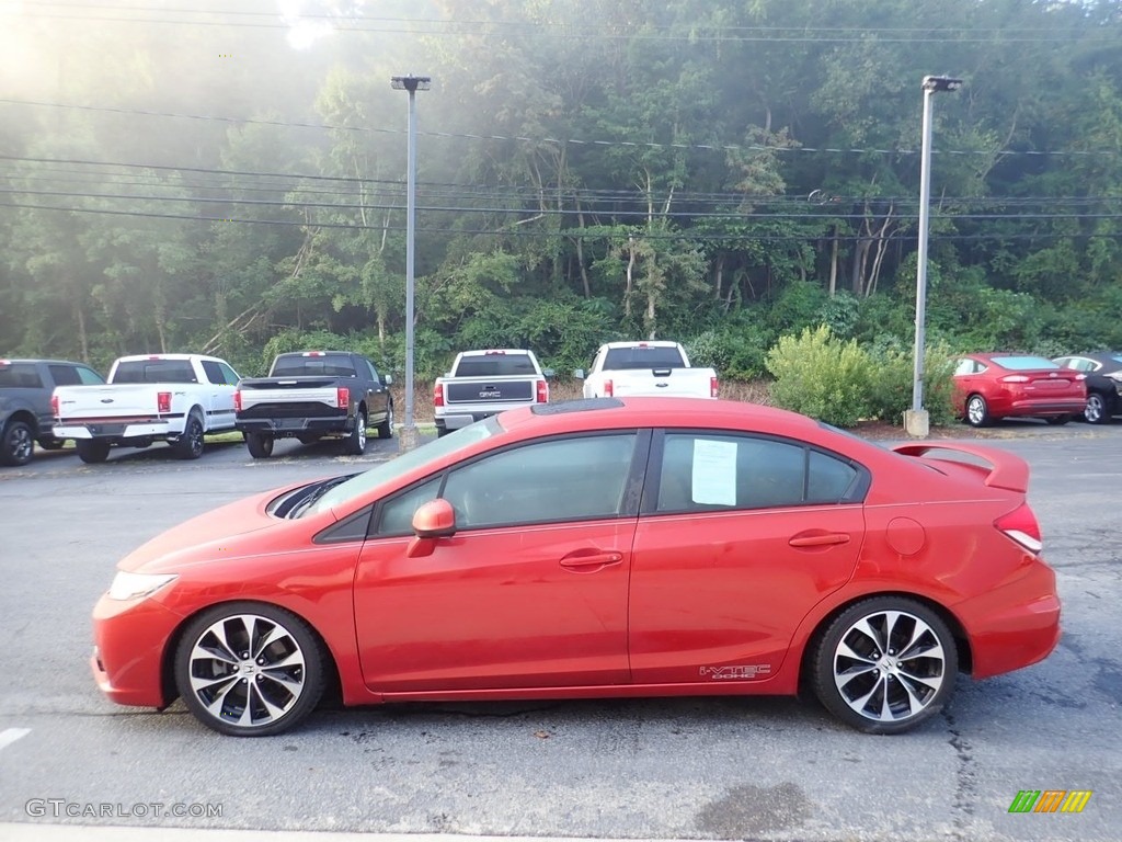 2013 Civic Si Sedan - Sunburst Orange Pearl / Black photo #5