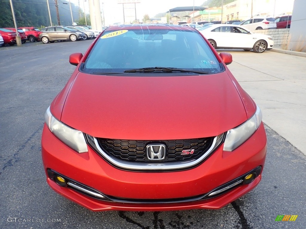 2013 Civic Si Sedan - Sunburst Orange Pearl / Black photo #7