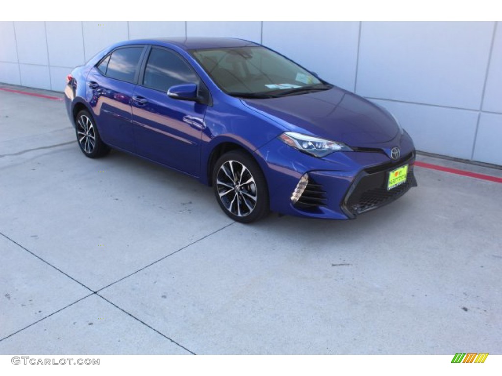 2018 Corolla SE - Blue Crush Metallic / Black photo #2