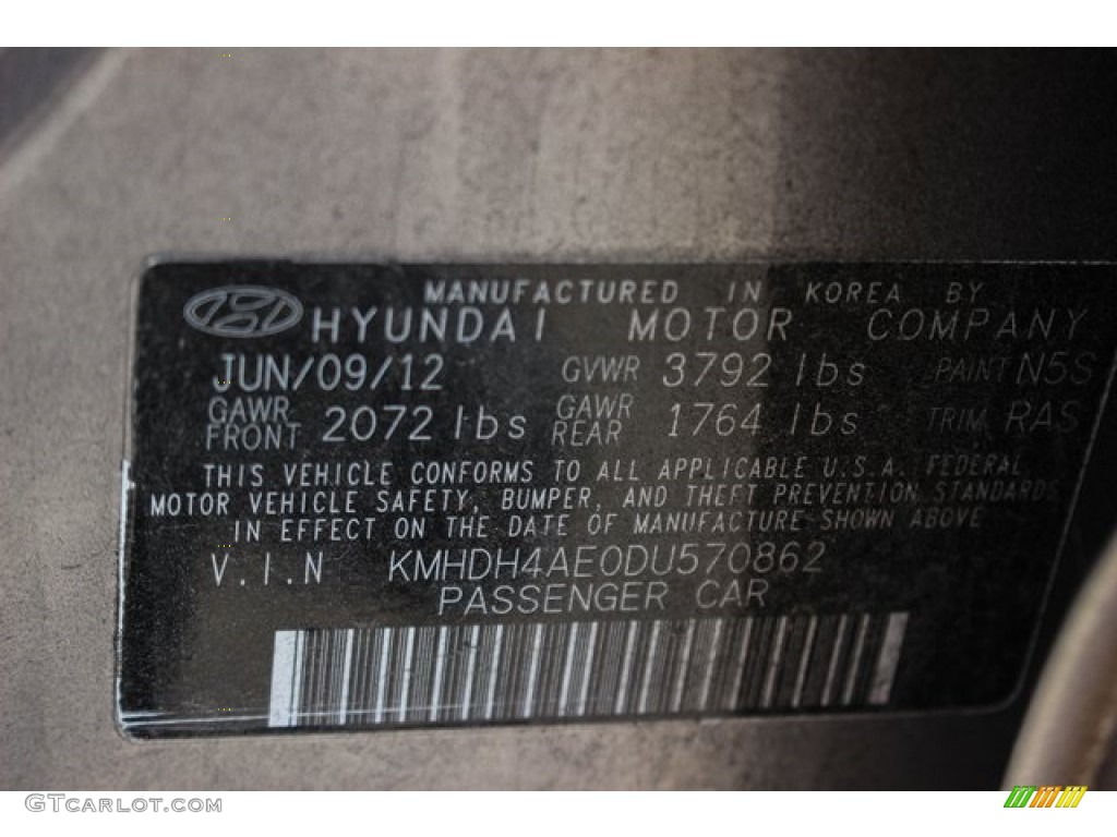 2013 Elantra Limited - Desert Bronze / Gray photo #13
