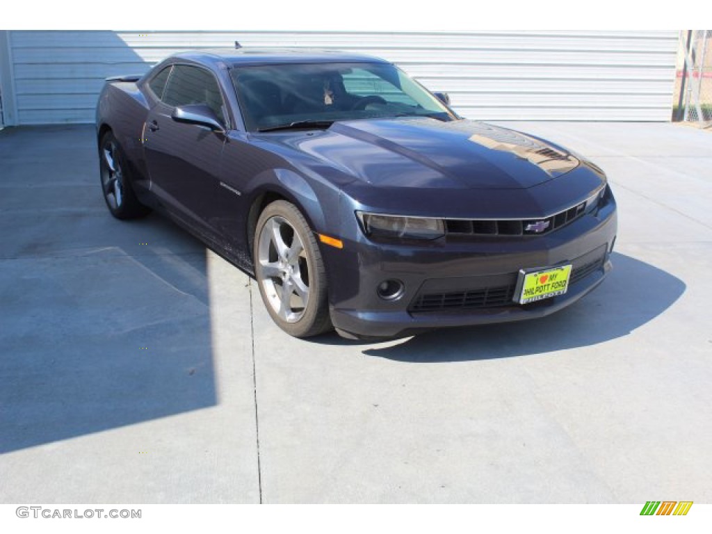 2014 Camaro LT Coupe - Blue Ray Metallic / Gray photo #2