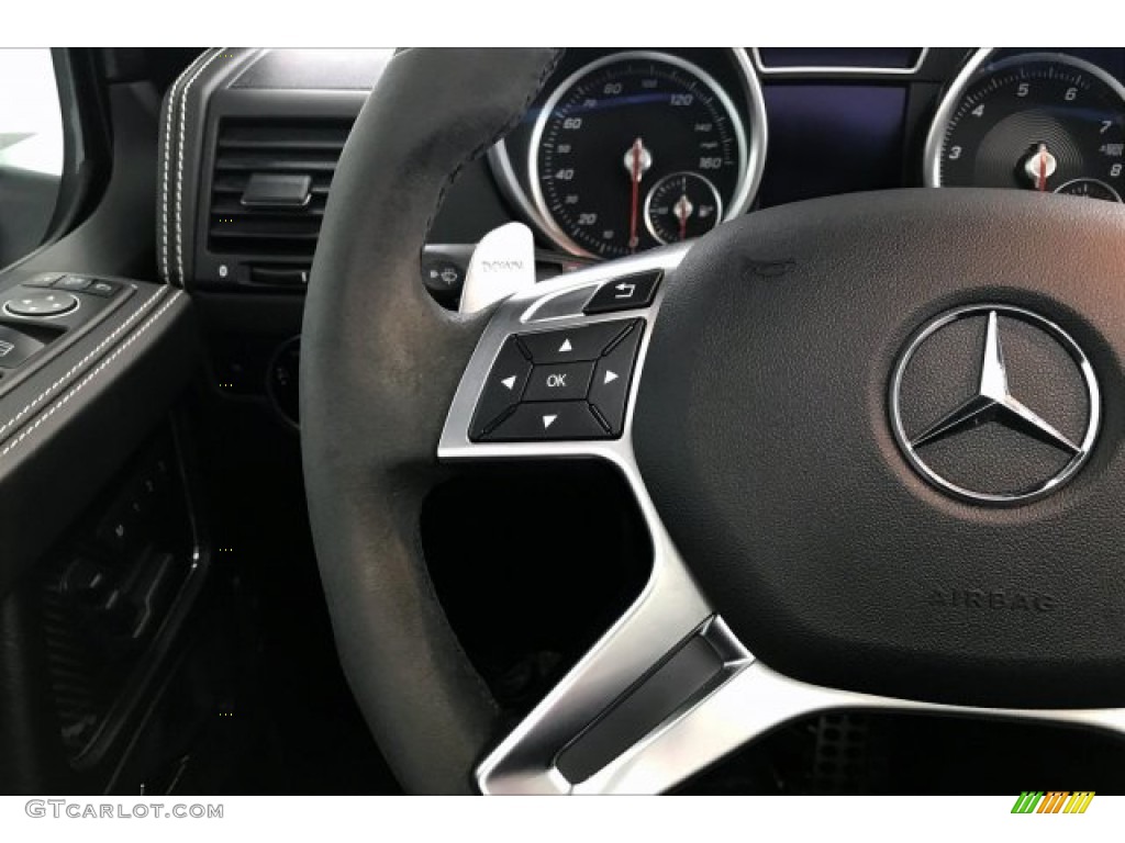 2017 Mercedes-Benz G 550 4x4 Squared Black Steering Wheel Photo #135033105
