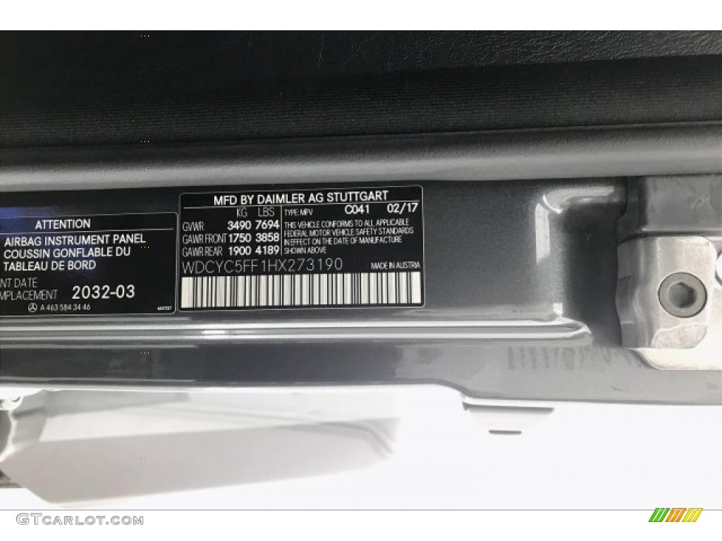 2017 Mercedes-Benz G 550 4x4 Squared Color Code Photos