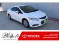 Taffeta White 2013 Honda Civic LX Coupe