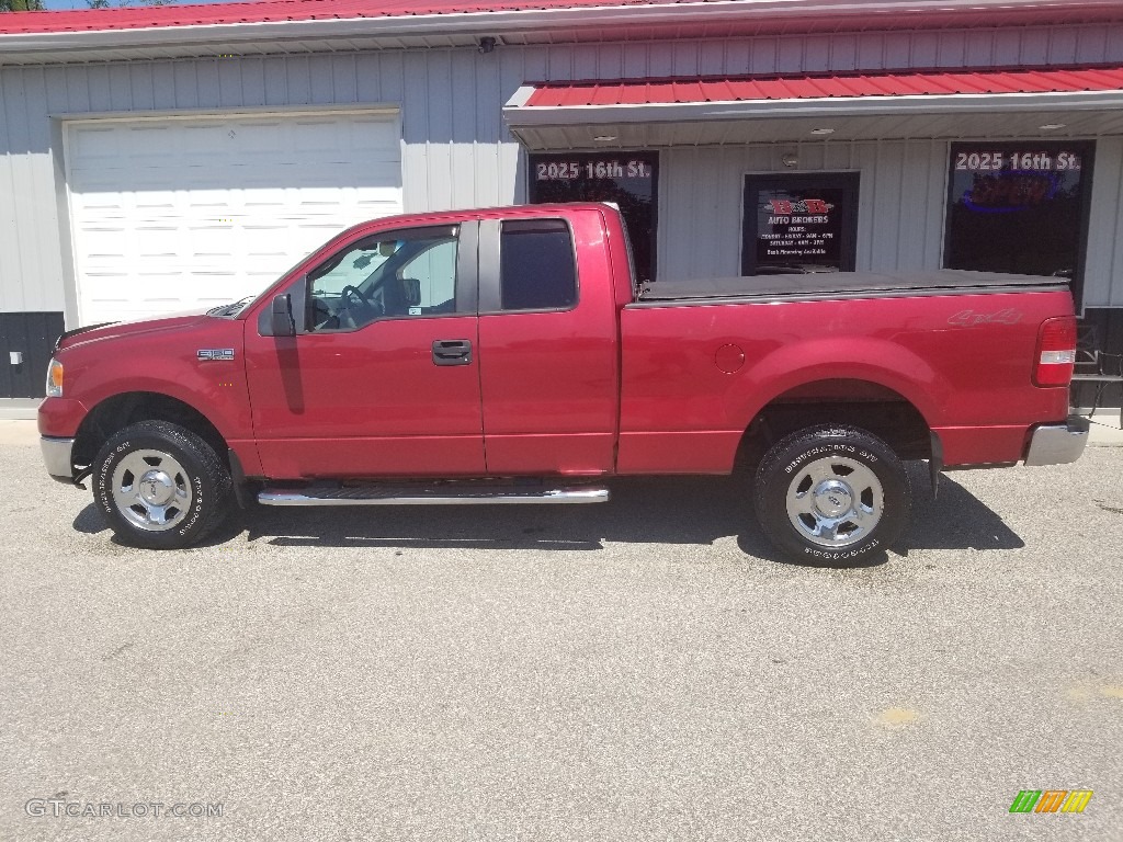 2007 F150 XLT SuperCab 4x4 - Redfire Metallic / Medium/Dark Flint photo #2