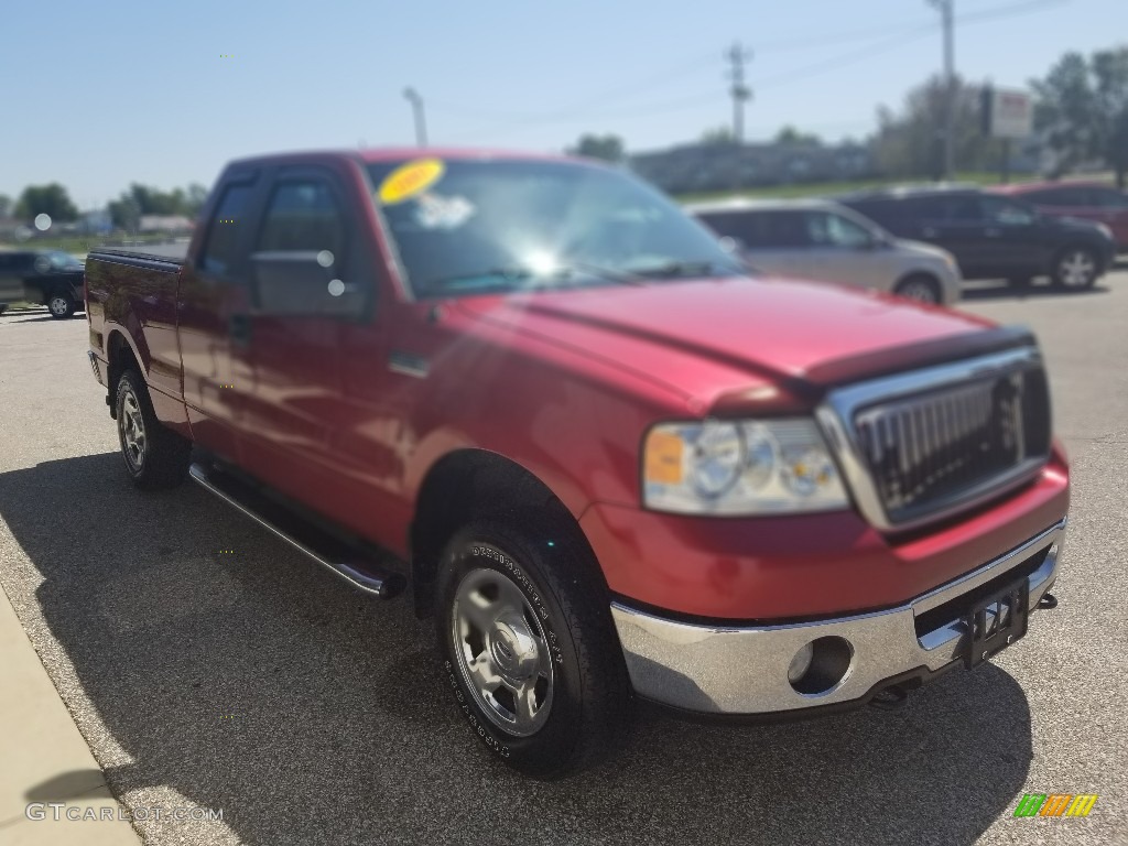 2007 F150 XLT SuperCab 4x4 - Redfire Metallic / Medium/Dark Flint photo #4