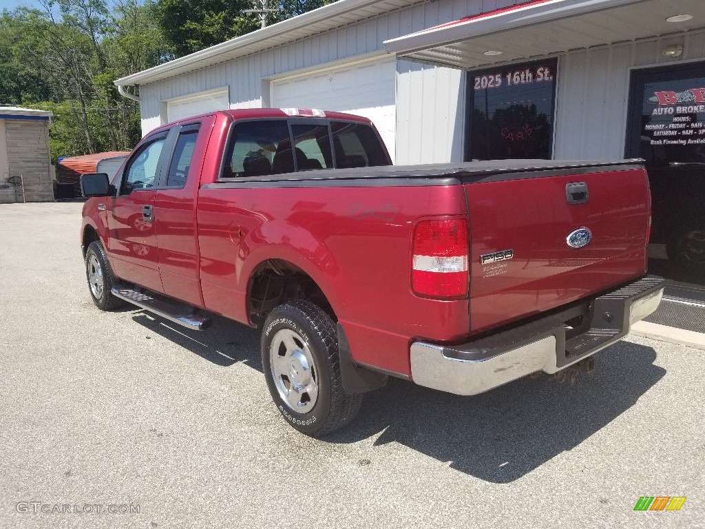 2007 F150 XLT SuperCab 4x4 - Redfire Metallic / Medium/Dark Flint photo #7