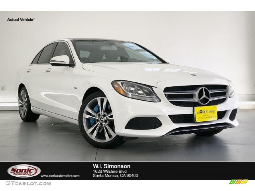 2017 C 350e Plug-in Hybrid Sedan - Polar White / Black photo #1