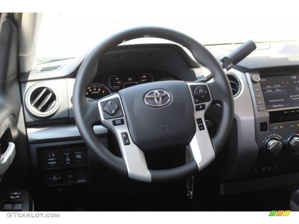 2020 Toyota Tundra TSS Off Road Double Cab Black Steering Wheel Photo #135037824