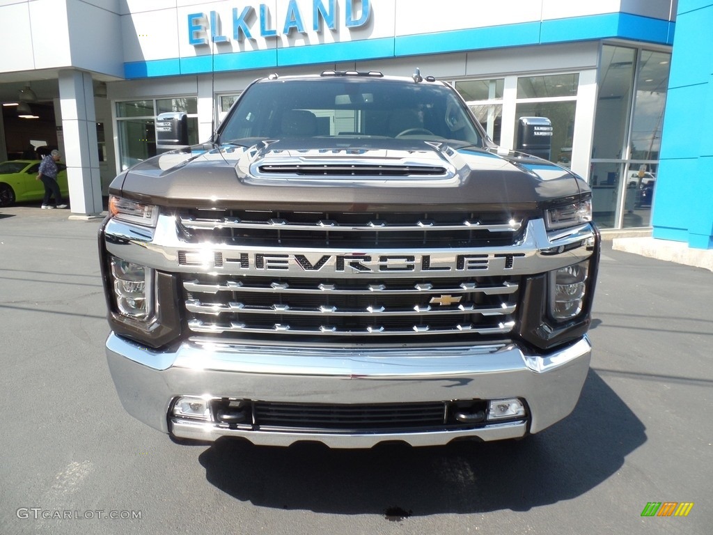 2020 Silverado 2500HD LTZ Crew Cab 4x4 - Oxford Brown Metallic / Jet Black photo #3