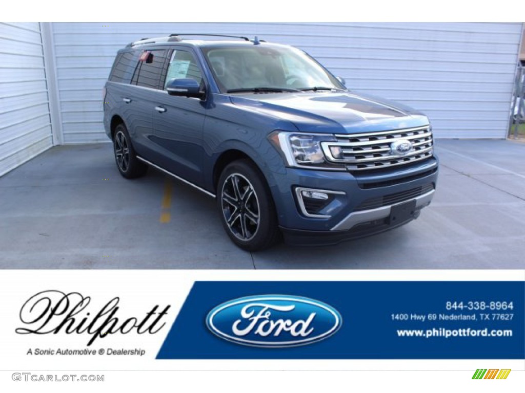 2019 Expedition Limited - Blue Metallic / Medium Stone photo #1