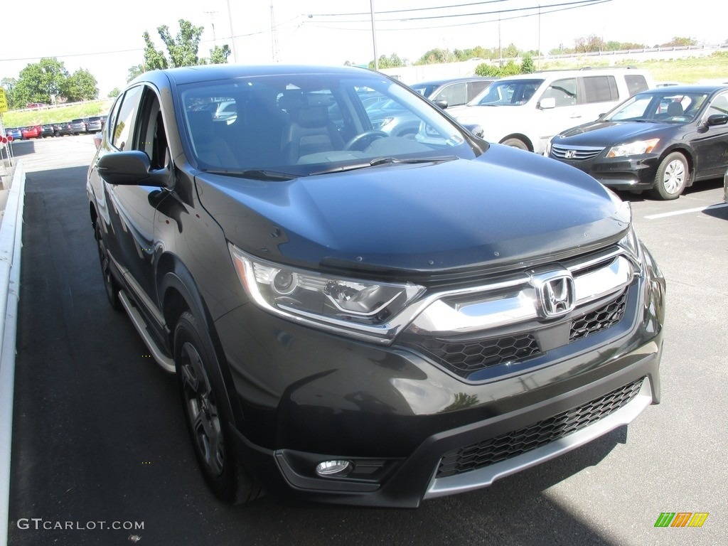 2017 CR-V EX-L AWD - Dark Olive Metallic / Black photo #7
