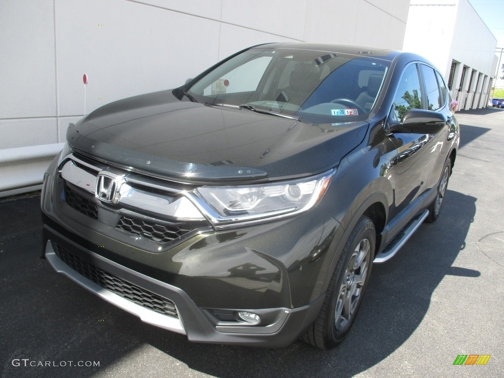 2017 CR-V EX-L AWD - Dark Olive Metallic / Black photo #9