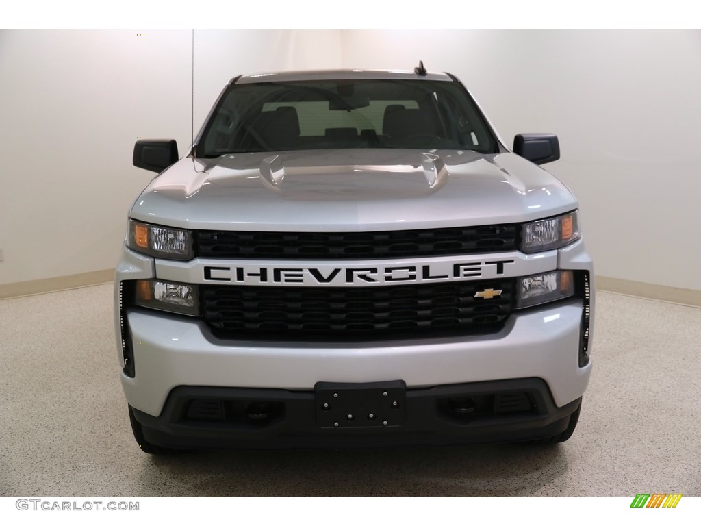 2019 Silverado 1500 Custom Crew Cab 4WD - Silver Ice Metallic / Jet Black photo #2