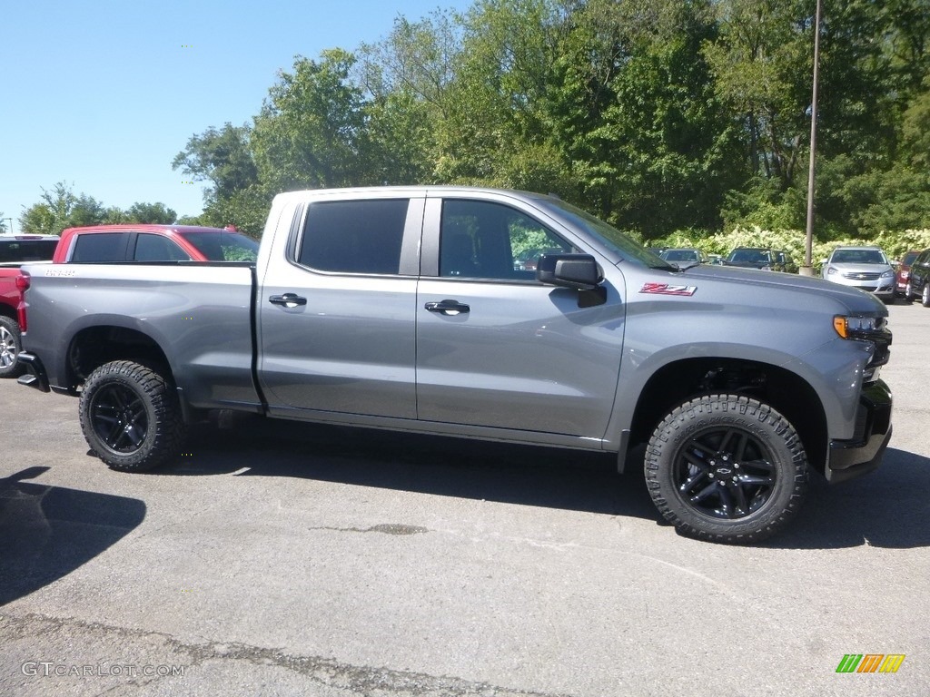Satin Steel Metallic 2020 Chevrolet Silverado 1500 LT Trail Boss Crew Cab 4x4 Exterior Photo #135057900
