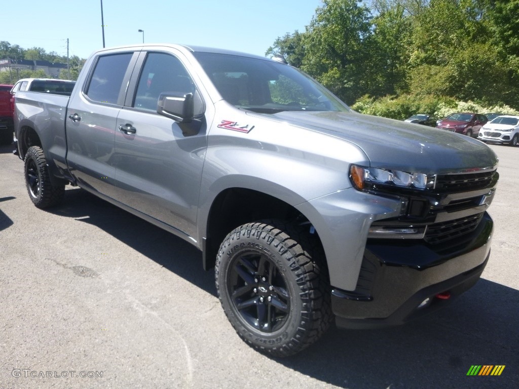 Satin Steel Metallic 2020 Chevrolet Silverado 1500 LT Trail Boss Crew Cab 4x4 Exterior Photo #135057918