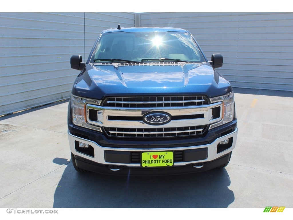 2019 F150 XLT SuperCrew 4x4 - Blue Jeans / Earth Gray photo #3