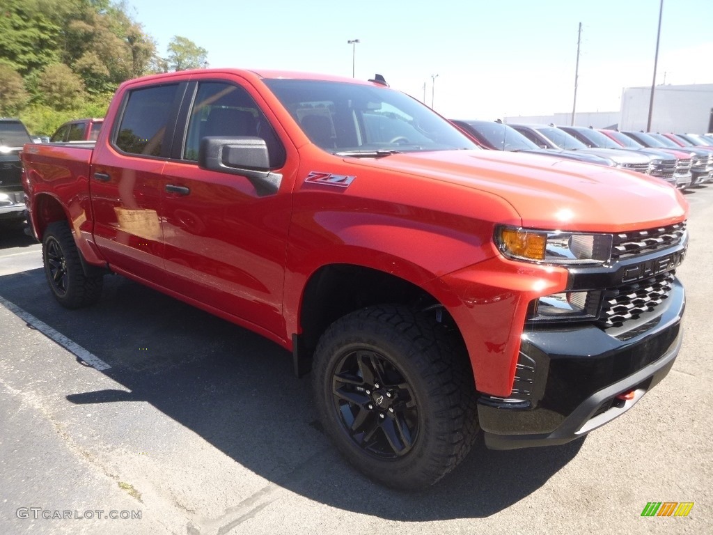 2020 Silverado 1500 Custom Trail Boss Crew Cab 4x4 - Red Hot / Jet Black photo #6