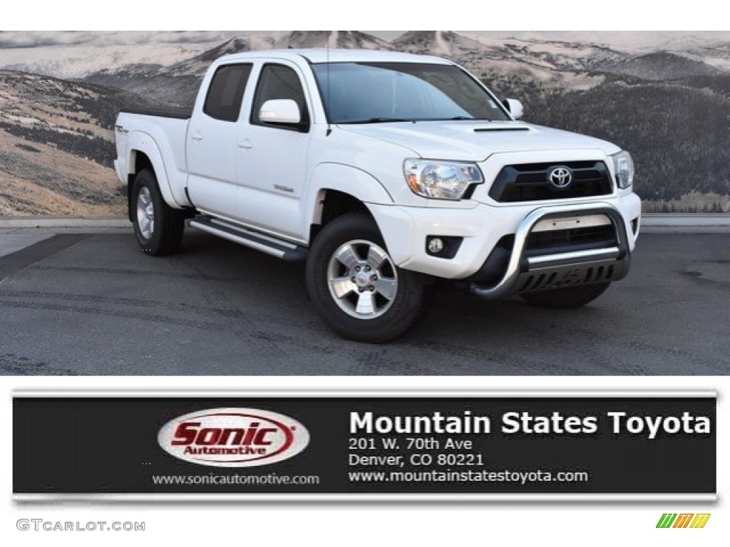 2014 Tacoma V6 SR5 Double Cab 4x4 - Super White / Graphite photo #1