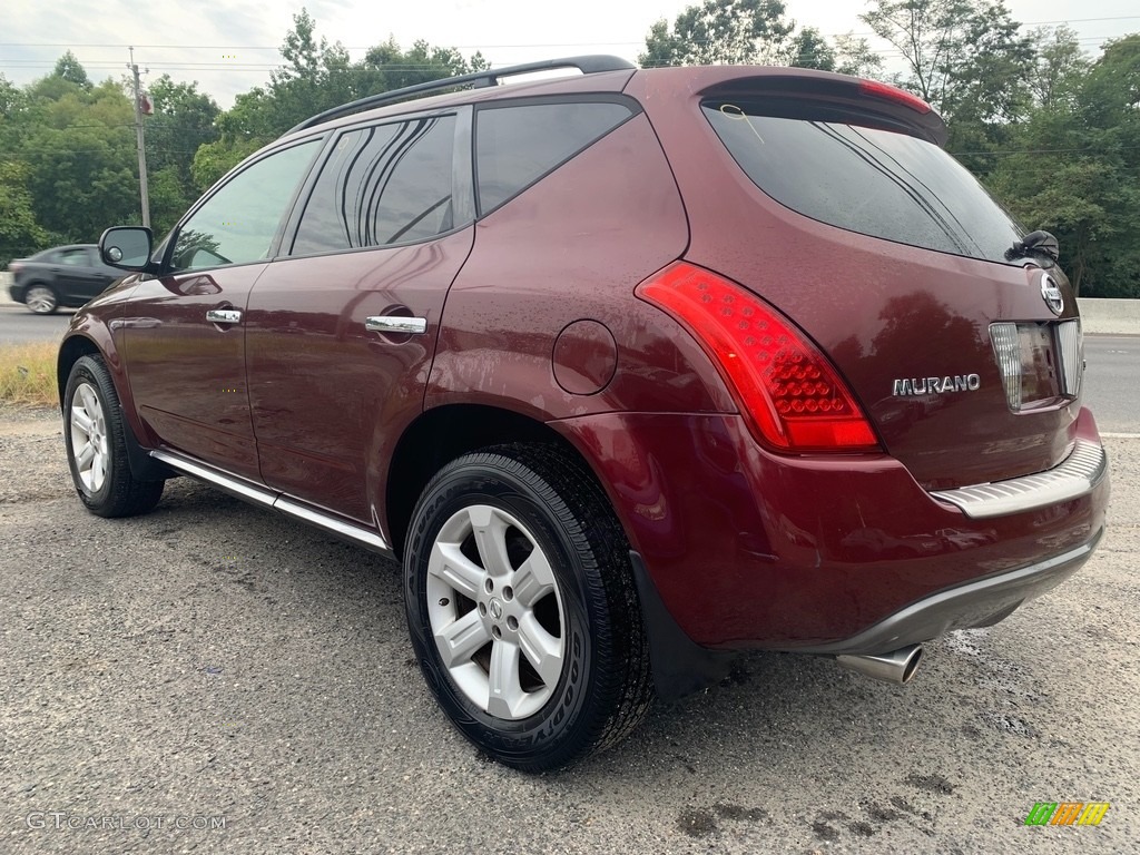 2007 Murano SE AWD - Sunset Red Pearl Metallic / Cafe Latte photo #5