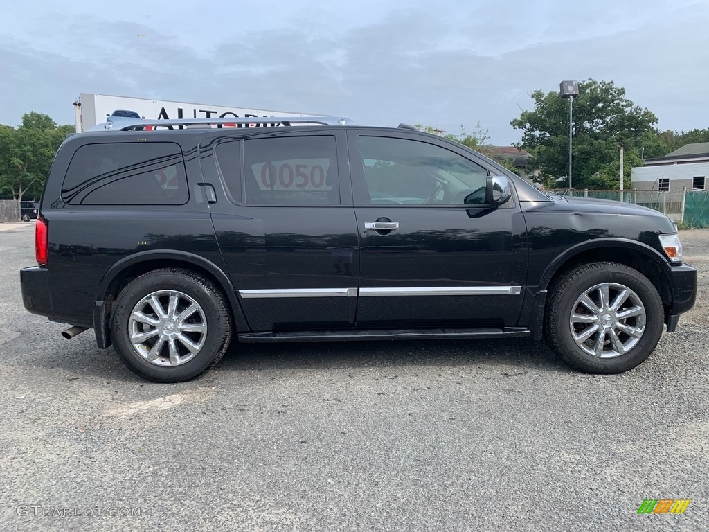 2008 QX 56 4WD - Liquid Onyx Black / Charcoal photo #2