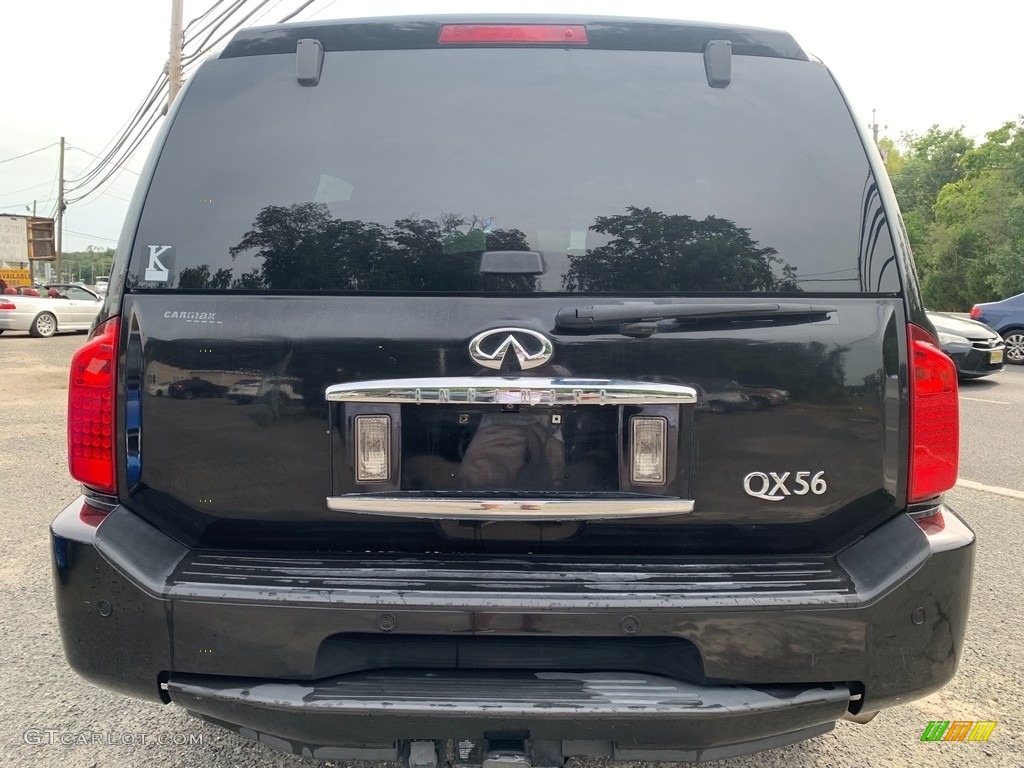 2008 QX 56 4WD - Liquid Onyx Black / Charcoal photo #4