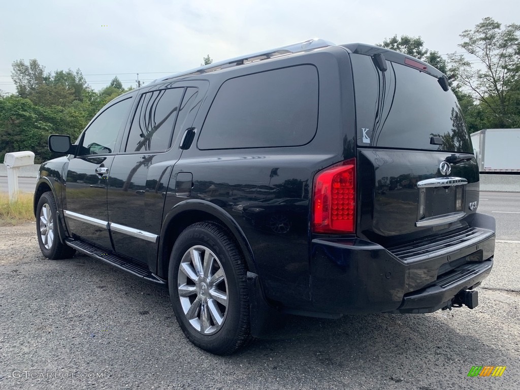 2008 QX 56 4WD - Liquid Onyx Black / Charcoal photo #5