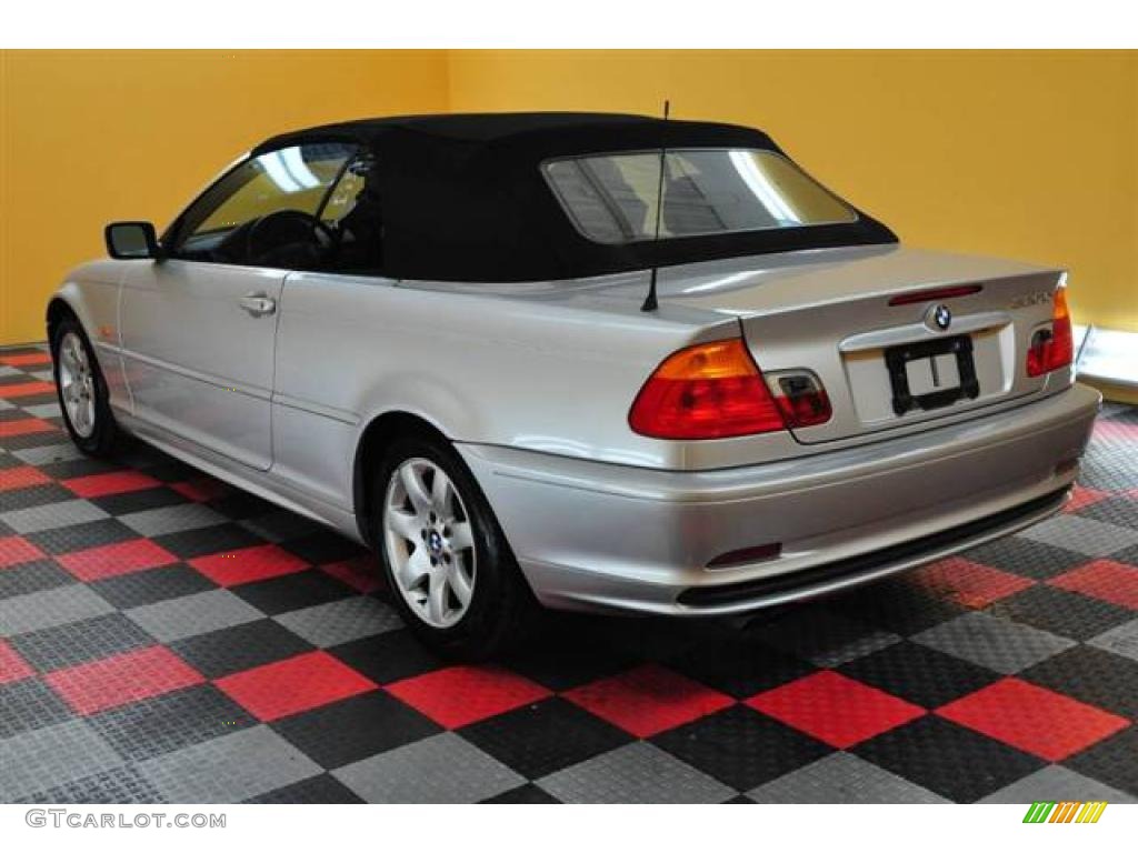 2001 3 Series 325i Convertible - Titanium Silver Metallic / Black photo #4