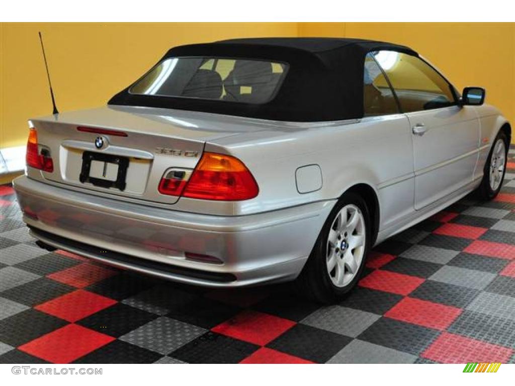 2001 3 Series 325i Convertible - Titanium Silver Metallic / Black photo #6