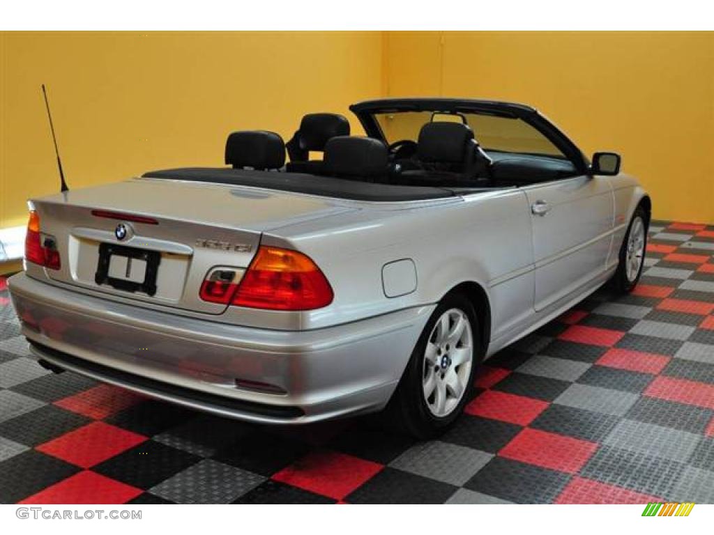 2001 3 Series 325i Convertible - Titanium Silver Metallic / Black photo #12