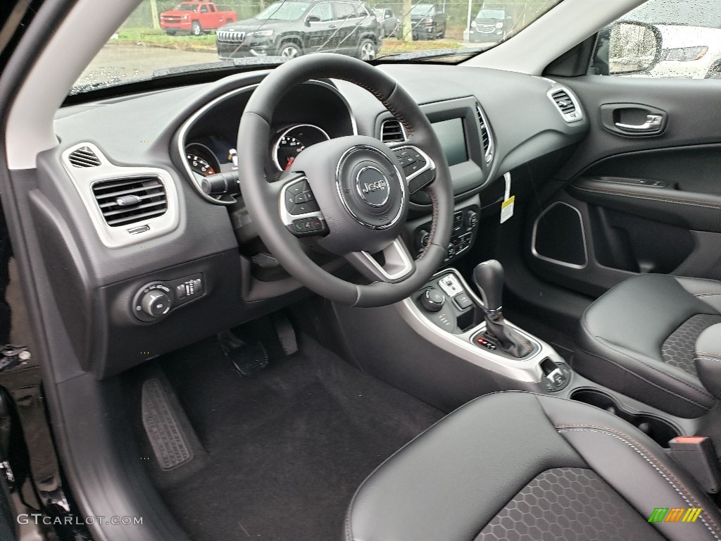 Black Interior 2020 Jeep Compass Latitude 4x4 Photo #135073633