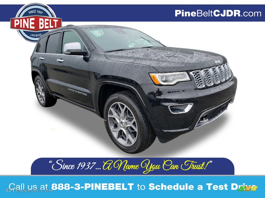 2020 Grand Cherokee Overland 4x4 - Diamond Black Crystal Pearl / Black photo #1