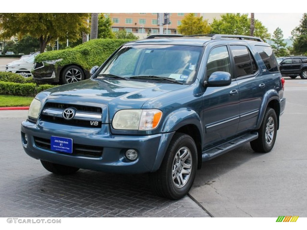 2006 Sequoia SR5 - Bluesteel Mica / Light Charcoal photo #3