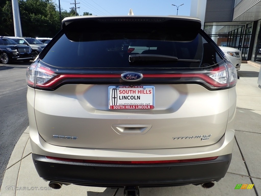2017 Edge Titanium AWD - White Gold Metallic / Ebony photo #4