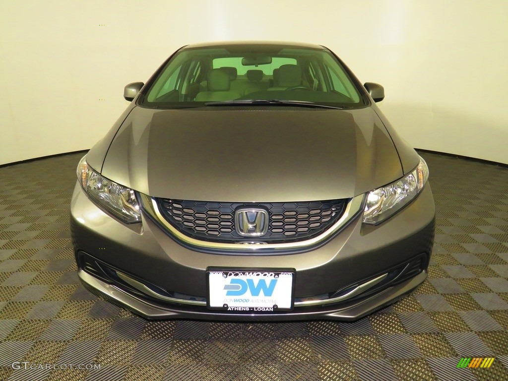 2013 Civic LX Sedan - Crimson Red Pearl / Gray photo #5