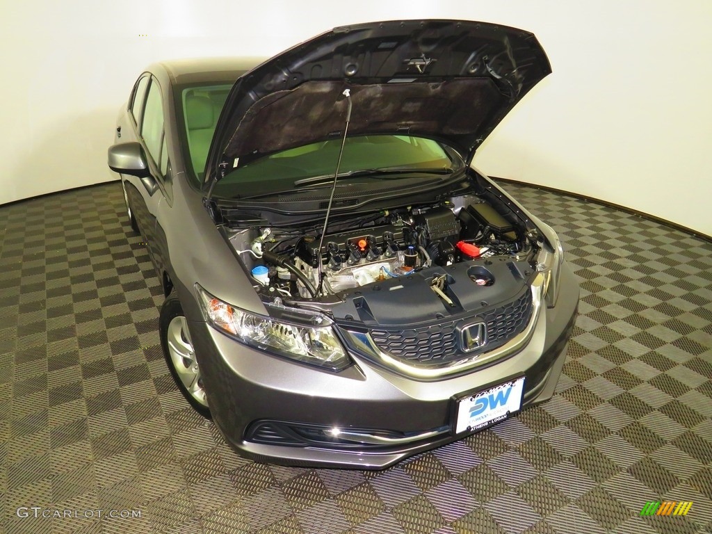 2013 Civic LX Sedan - Crimson Red Pearl / Gray photo #6