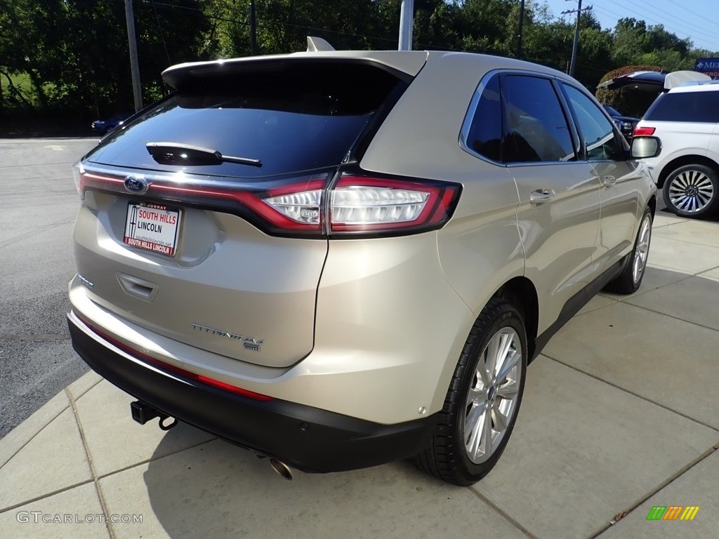 2017 Edge Titanium AWD - White Gold Metallic / Ebony photo #6