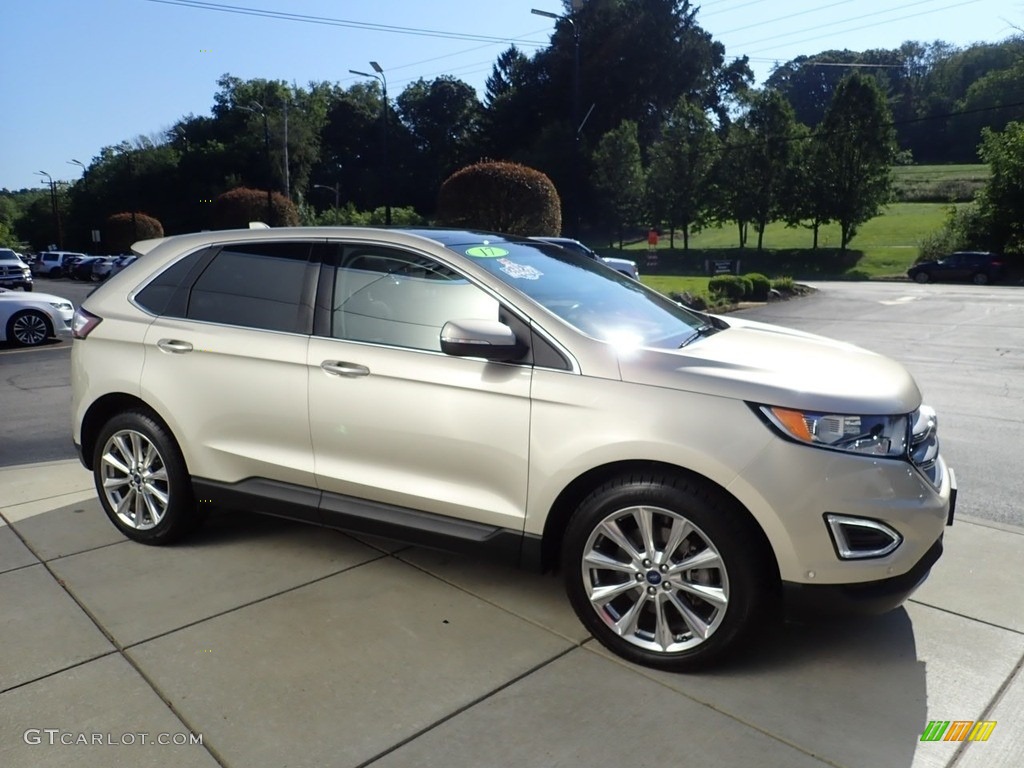 2017 Edge Titanium AWD - White Gold Metallic / Ebony photo #7
