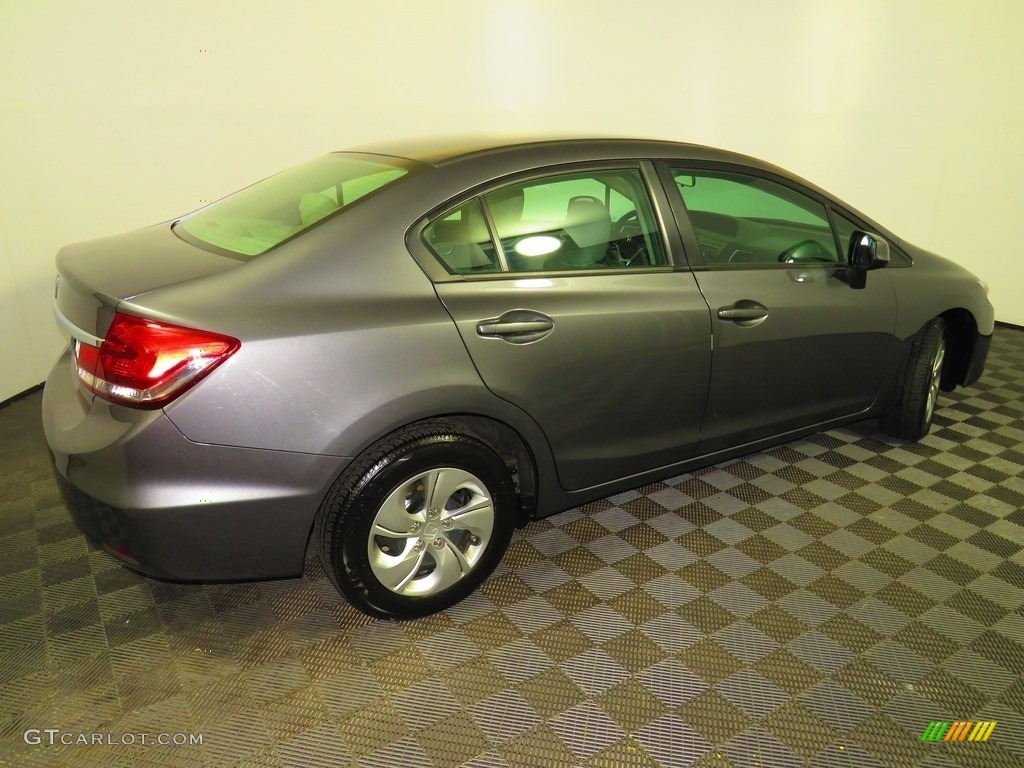 2013 Civic LX Sedan - Crimson Red Pearl / Gray photo #15