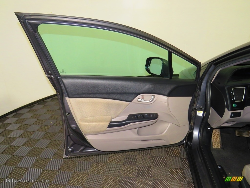 2013 Civic LX Sedan - Crimson Red Pearl / Gray photo #17