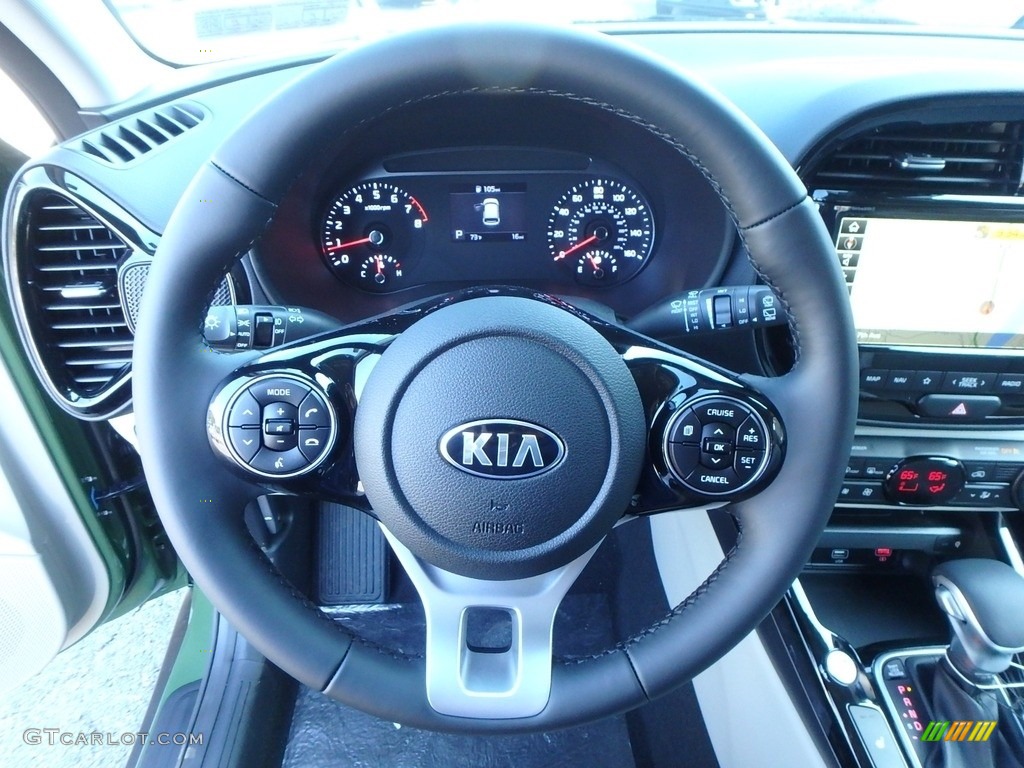 2020 Kia Soul EX Gray Two-Tone Steering Wheel Photo #135084646