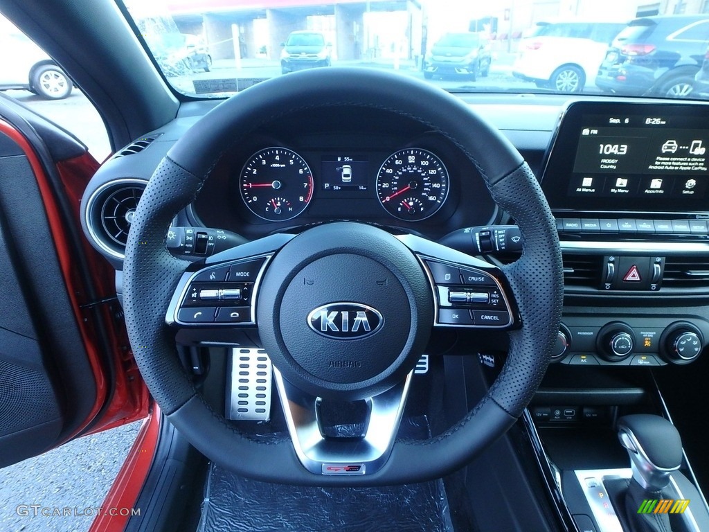 2020 Kia Forte GT-Line Black Steering Wheel Photo #135084907