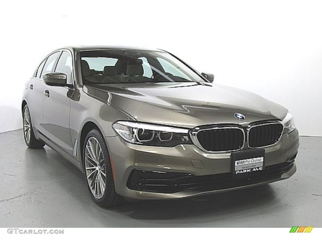 2019 5 Series 540i xDrive Sedan - Atlas Cedar Metallic / Canberra Beige/Black photo #5