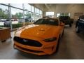 2019 Orange Fury Ford Mustang EcoBoost Fastback  photo #3