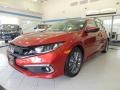 Molten Lava Pearl 2019 Honda Civic EX Sedan