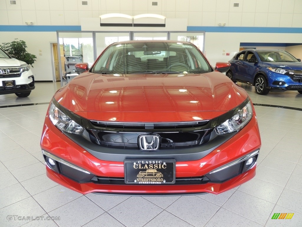 2019 Civic EX Sedan - Molten Lava Pearl / Black photo #2