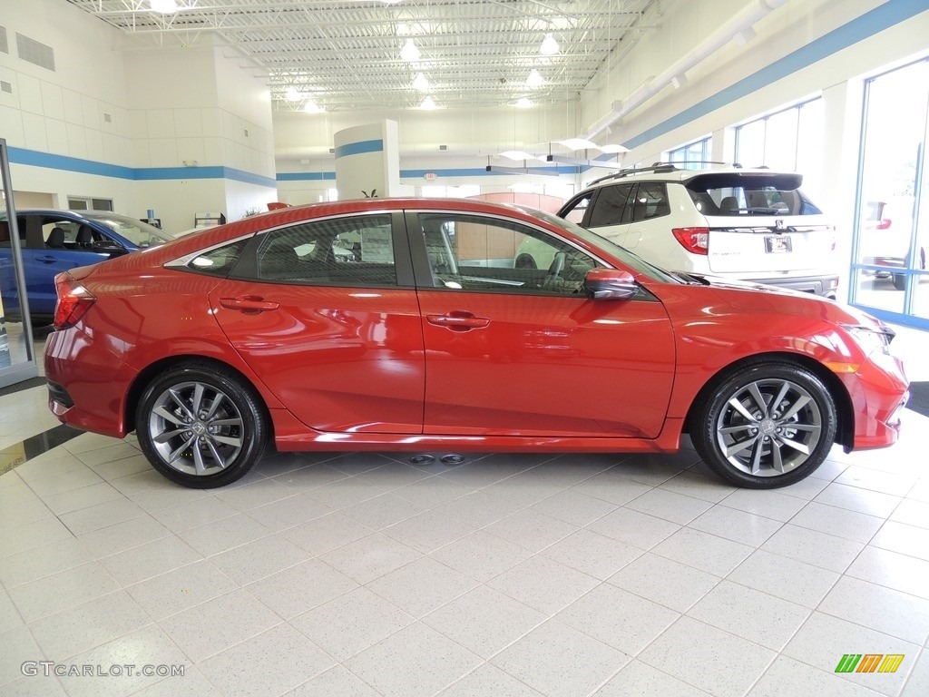 2019 Civic EX Sedan - Molten Lava Pearl / Black photo #4