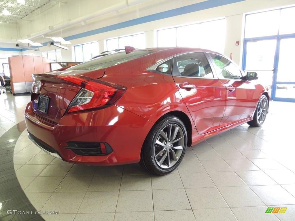 2019 Civic EX Sedan - Molten Lava Pearl / Black photo #5