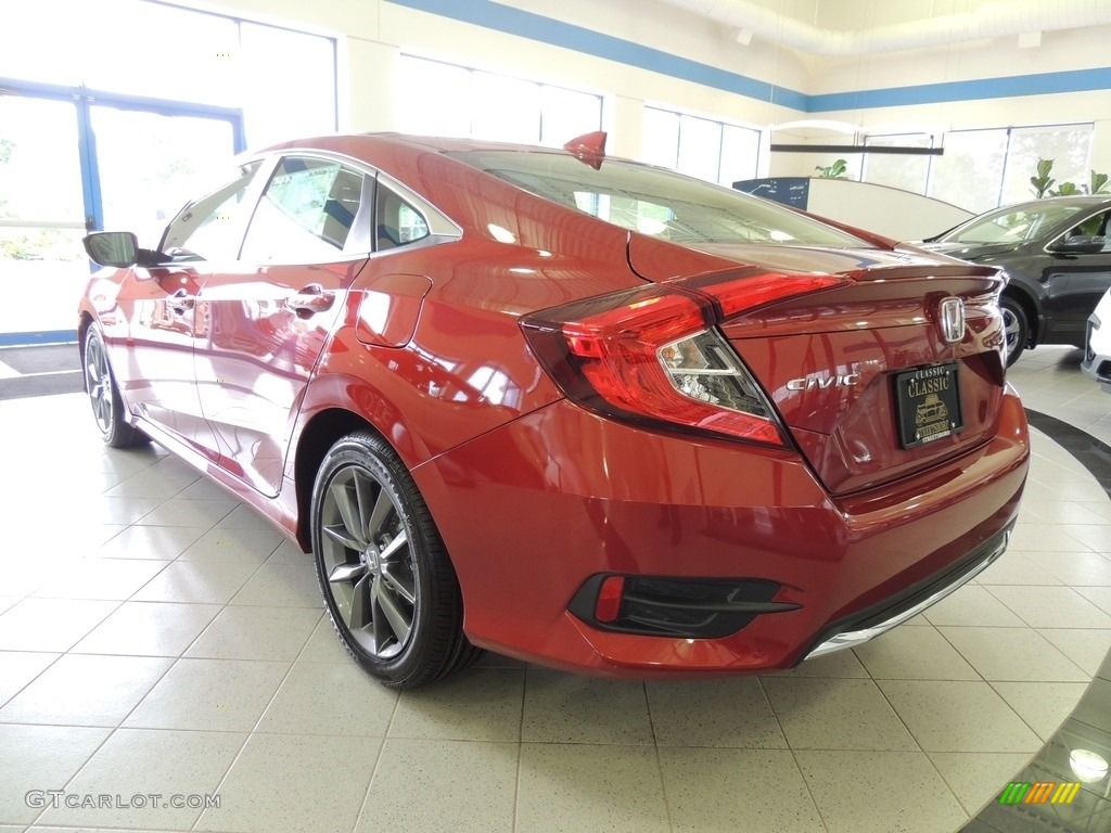 2019 Civic EX Sedan - Molten Lava Pearl / Black photo #7
