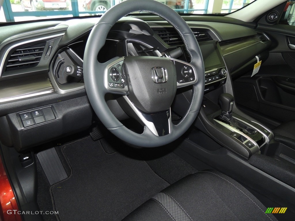 2019 Civic EX Sedan - Molten Lava Pearl / Black photo #11